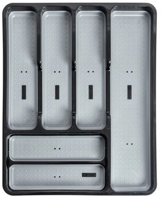 Organizator ustensile de bucătărie Addis Basic, negru-gri