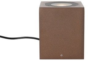 Proiector de grădină industrial maro ruginiu pătrat IP65 - Lennard