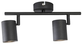 Spot modern negru cu 2 lumini inclinabile - Jeana