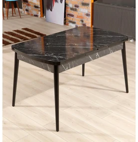 Masă sufragerie Pinava 1 (negru) (pentru 4 persoane). 1093742