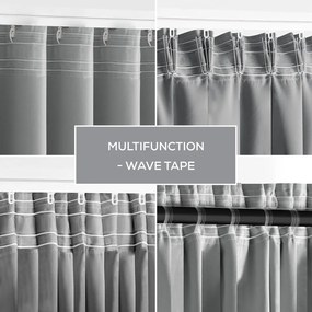 Draperie gri termoizolantă/dimout (semi-opacă) 140x270 cm Kierra – Restilo