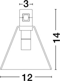 Accesoriu, Corp de iluminat pentru sistemul magnetic PUZZLE si GRAMMI, COCKTAIL alama satinata