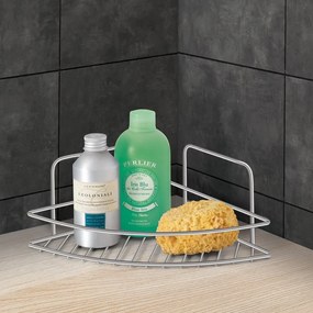 Raft pentru baie argintiu lucios din oțel Luxy – Metaltex