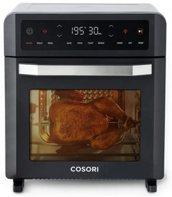 Friteuza cuptor cu aer cald Cosori CAF-R121-KEU, 1800W, 12 L, 11 programe, 30-220°C, Sisteme de siguranta, Accesorii, Negru