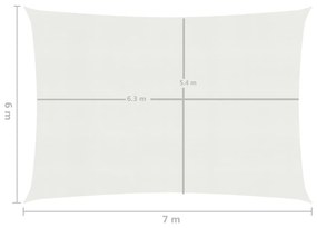 Panza parasolar, alb, 6x7 m, HDPE, 160 g m   Alb, 7 x 6 m