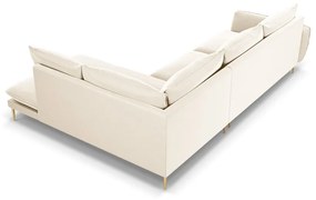 Coltar Vienna 6 locuri velvet picioare aurii L275 cm