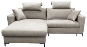 Colțar extensibil L HORTA, cu spațiu de depozitare, stânga, gri