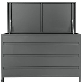 Cutie de grădină Cassis, aluminiu, gri, mare, 160x82x85 cm, 650 L