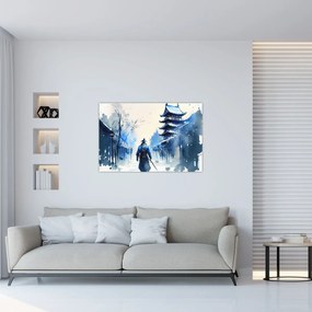 Tablou - Samurai, aquarel (90x60 cm)