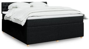 3289844 vidaXL Pat box spring cu saltea, negru, 180x200 cm, catifea