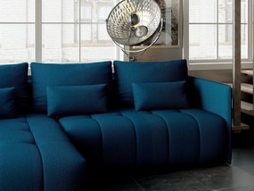 Colțar extensibil dumonde cu ladă de depozitare si sezut confortabil din spuma high-density, Malta Enjoy Petrol 235x185 cm