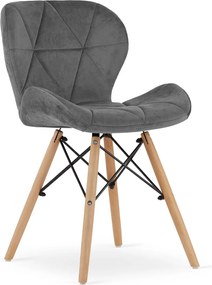 Scaun LAGO VELVET gri