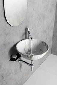 Chiuvetă albă rotundă din ceramică ø 42 cm Dalma – Sapho