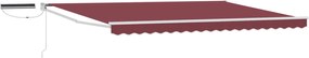 vidaXL Cort electric retractabil Roșu Burgund 4 × 3 m