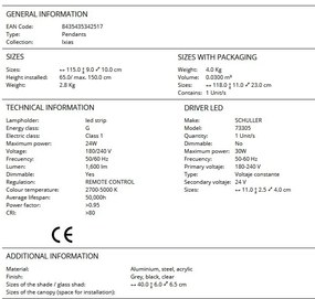 Lustra LED suspendata cu telecomanda Ixias