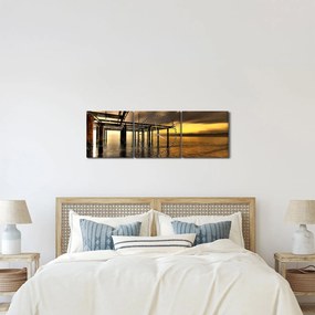 Tablou - Arhitectura la mal (cu ceas) (90x30 cm)