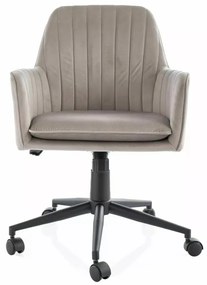 Scaun de birou Q886 velvet bej inchis Blu40