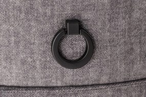 Noptiera ovala cu iluminat LED SIGNUM 55cm catifea gri