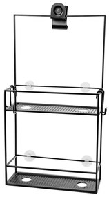 Raft pentru baie negru suspendat din oțel Cubiko – Umbra