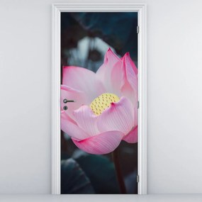 Fototapet pentru ușă - Flori roz (95x205cm)