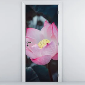 Fototapet pentru ușă - Flori roz (95x205cm)