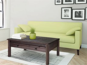 Măsuță cu 2 setare, din lemn masiv de pin Støraa Linda, maro închis