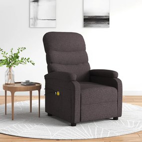 3073699 vidaXL Fotoliu de masaj electric, maro închis, material textil