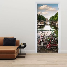 Fototapet pentru ușă - Bicicleta în oraș (95x205cm)