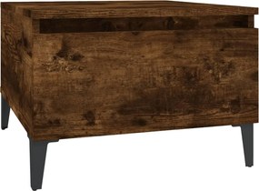 vidaXL Masă laterală, stejar fumuriu, 50x46x35 cm, lemn compozit