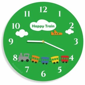 Ceas de perete pentru copii cu tren