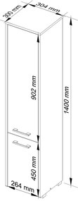 Dulap de baie Farid TYP4 (wenge + Alb). 1069767