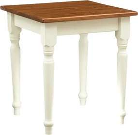 Masa fixa, L 70 70 H78 cm, culoare nuc alb antic, Lemn Masiv