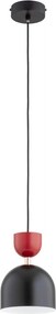 Pendul pe cablu ENTORI 1xE27/15W/230V negru/roșu