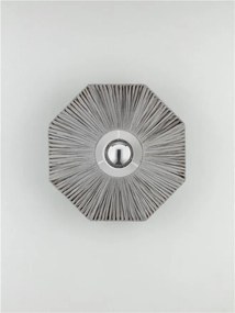 Aplica de perete cu design texturat ELVIO gri 30cm