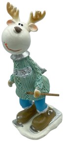 Figurina Ren cu schiuri Clarice 17cm