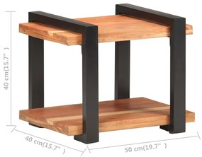 Noptiera, 50 x 40 x 40 cm, lemn masiv de acacia 1, lemn masiv de acacia