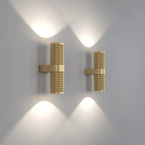 Aplica de perete design tehnic Focus auriu mat
