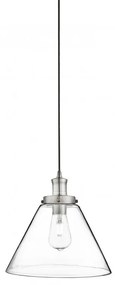 Lustra / Pendul design modern Pyramid argintiu / clar 3228SS SRT