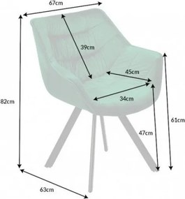 Scaun design retro Dutch Comfort, catifea verde smarald