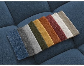 Colțar albastru închis extensibil/cu spațiu de depozitare cu tapițerie din chenille (cu colț pe partea stângă/în formă de ”L”) Everest – Bobochic Paris