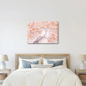 Tablou florilor de pom din coral - abstract (70x50 cm)