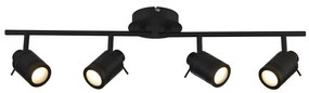 Plafoniera pentru baie cu spoturi directionabile IP44 Samson negru 4L