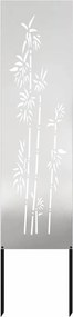 vidaXL Ecran de intimitate pentru grădină Floral Argintiu 32 x 140 cm