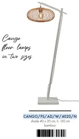 Lampadar eco din bambus Cango S white/40x20 nat