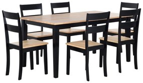 Set de sufragerie Georgi (pentru 6 persoane) (negru). Promo -52%. 1010091