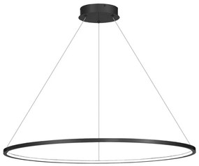 Lustr LED SATURNO 57W, pr. 100 cm, IP44, antracit, na lanku
