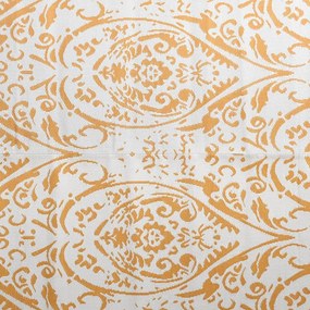 Covor de exterior, portocaliu alb, 190x290 cm, PP portocaliu si alb, 190 x 290 cm