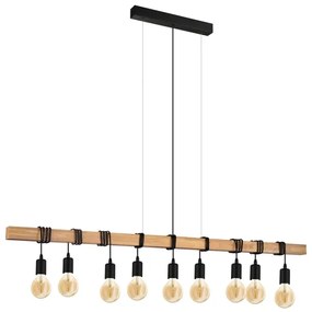 Eglo 44099 - Lustră suspendată pe cablu TOWNSHEND 9xE27/60W/230V