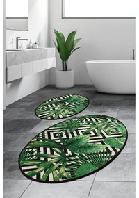 Set 2 covorașe ovale de baie Foutastic Jungle