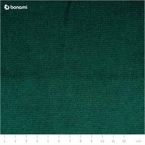 Colțar extensibil din catifea și șezlong pe partea dreaptă Bobochic Paris Hera Bis, verde